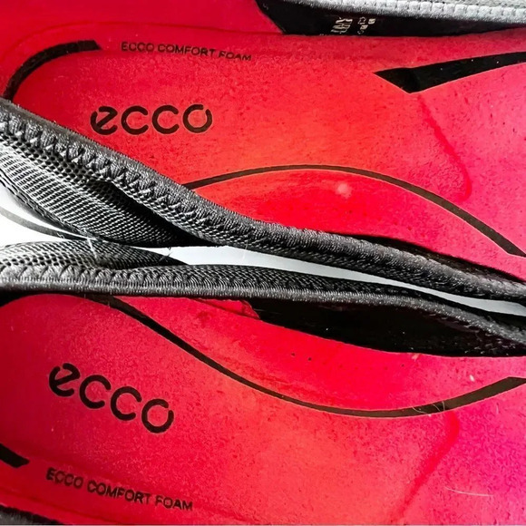 Ecco Bluma Black Leather Ballet Flats‎ Women’s Size 39 EU Mixed Media Comfort - Picture 8 of 12
